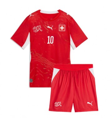 Schweiz Granit Xhaka #10 Hjemmebanetrøje Børn VM 2026 Kortærmet (+ Korte bukser)